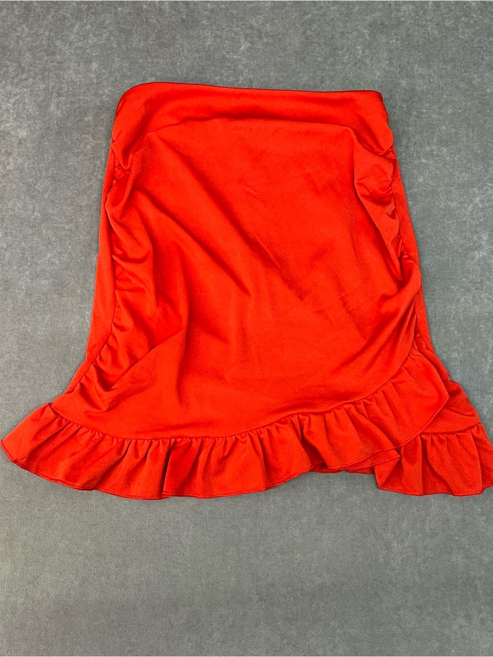 & Other Stories Bright Red Mini Skirt with Ruffle Hem